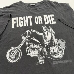 The Walking Dead Daryl Dixon Fight or Die‎ Motorcycle T Shirt AMC